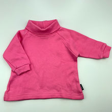 Load image into Gallery viewer, Girls Bonds, pink fleece lined cotton long sleeve top, EUC, size 000,  