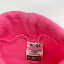 Load image into Gallery viewer, Girls Bonds, pink fleece lined cotton long sleeve top, EUC, size 000,  