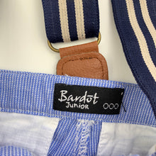 Load image into Gallery viewer, Boys Bardot Junior, lightweight cotton shorts, adjustable, braces, EUC, size 000,  