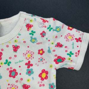 Girls Dymples, floral cotton bodysuit, romper, GUC, size 00,  
