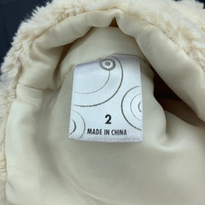 Girls Target, soft feel faux fur vest, jacket, EUC, size 2,  