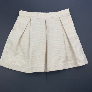 Girls MNG Kids, lined gold skirt, adjustable, L: 33 cm, GUC, size 6-7,  