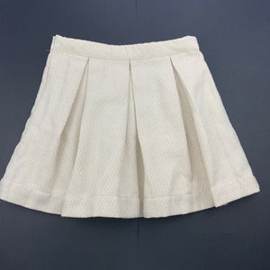 Girls MNG Kids, lined gold skirt, adjustable, L: 33 cm, GUC, size 6-7,  