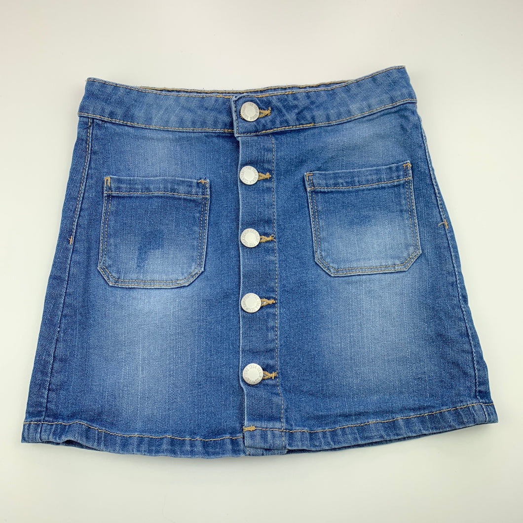 Girls 1964 Denim Co, blue stretch denim skirt, W: 60 cm, L: 30 .5 cm, GUC, size 10,  