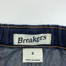 Load image into Gallery viewer, Boys Breakers, dark denim jean shorts, adjustable, GUC, size 3,  
