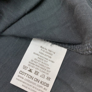 Girls Cotton On, grey cotton t-shirt top, L: 50 cm, NEW, size 6,  