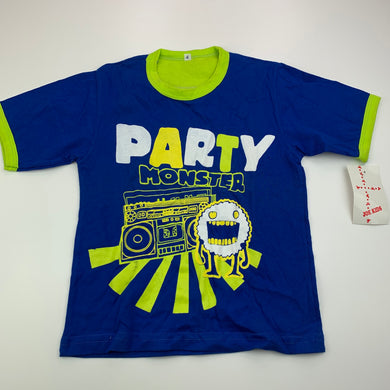 Boys Joe KIDS, blue cotton t-shirt top, monster, NEW, size 4,  