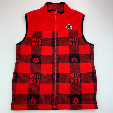 Boys Disney, Mickey Mouse red fleece vest, FUC, size 10,  