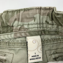 Load image into Gallery viewer, Boys Target, khaki camo print cotton cargo shorts, adjustable, GUC, size 1,  