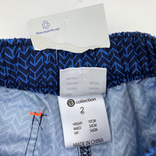 Load image into Gallery viewer, Girls B Collection, lightweight board shorts, elasticated, NEW, size 2,  
