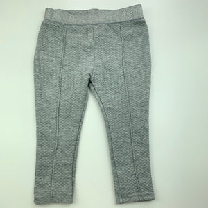 Girls Dymples, grey leggings / casual pants, elasticated, EUC, size 1,  