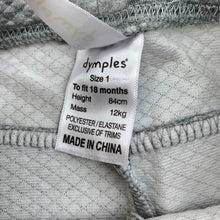 Load image into Gallery viewer, Girls Dymples, grey leggings / casual pants, elasticated, EUC, size 1,  