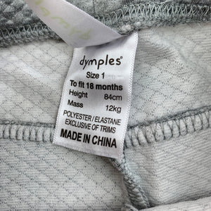 Girls Dymples, grey leggings / casual pants, elasticated, EUC, size 1,  