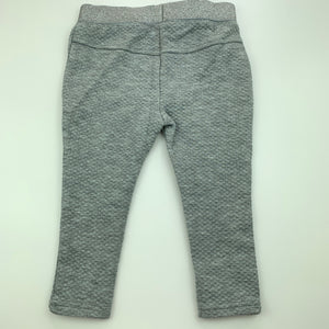Girls Dymples, grey leggings / casual pants, elasticated, EUC, size 1,  