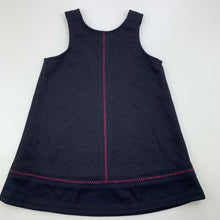 Load image into Gallery viewer, Girls NOW, vintage navy overalls dress / pinafore, GUC, size 1, L: 43cm