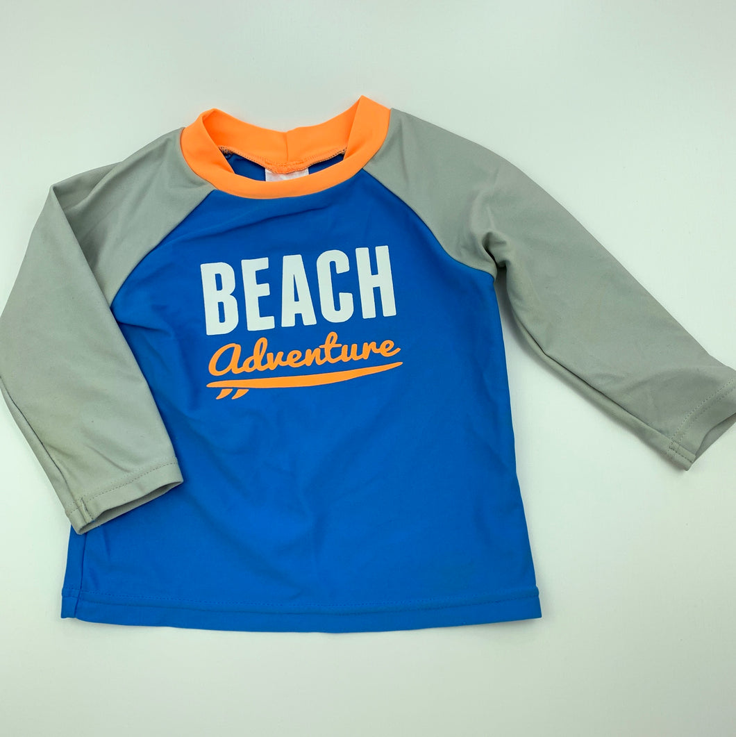 Boys Target, long sleeve rashie / swim top, FUC, size 00,  