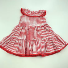 Load image into Gallery viewer, Girls Seed, striped lightweight cotton summer dress, GUC, size 000, L: 34cm