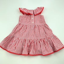Load image into Gallery viewer, Girls Seed, striped lightweight cotton summer dress, GUC, size 000, L: 34cm