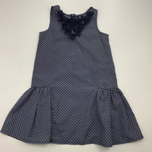 Load image into Gallery viewer, Girls Sista, navy floral lightweight dress, FUC, size 4, L: 55 cm