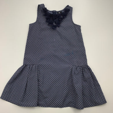 Girls Sista, navy floral lightweight dress, FUC, size 4, L: 55 cm