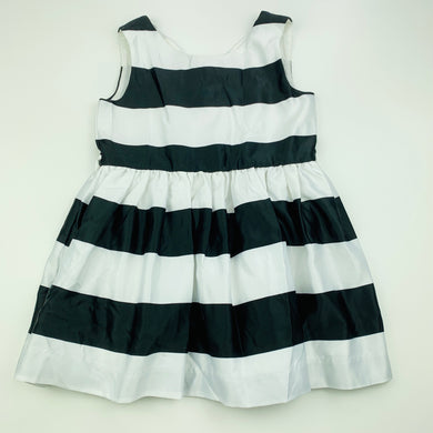Girls Target, cotton lined striped party dress, FUC, size 1, L: 43 cm