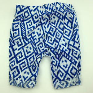 Girls Target, lightweight cotton pants, bottoms, elasticated, EUC, size 000,  