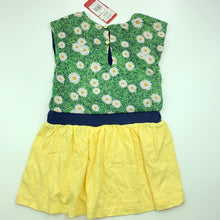 Load image into Gallery viewer, Girls Sprout, spliced casual dress, daisies, NEW, size 1, L: 47 cm
