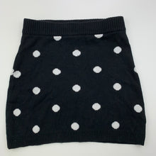 Load image into Gallery viewer, Girls Pavement, black &amp; white knitted cotton skirt, elasticated, L: 32cm, GUC, size 8,  