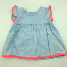 Load image into Gallery viewer, Girls Target, blue chambray cotton top, GUC, size 000,  