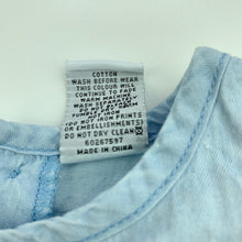 Load image into Gallery viewer, Girls Target, blue chambray cotton top, GUC, size 000,  