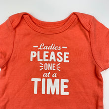 Load image into Gallery viewer, Girls Okie Dokie, coral cotton bodysuit, romper, EUC, size 3 months,  
