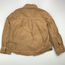 Load image into Gallery viewer, Boys Okaidi, lightweight cotton long sleeve shirt, poppers, FUC, size 4,  