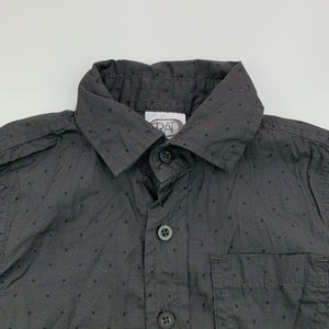 Boys BRAT, dark grey cotton short sleeve shirt, GUC, size 3,  