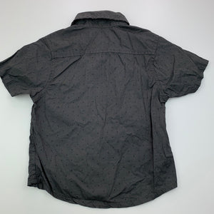Boys BRAT, dark grey cotton short sleeve shirt, GUC, size 3,  