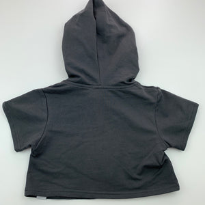 Girls Little Villians, grey cropped hooded top, GUC, size 4,  