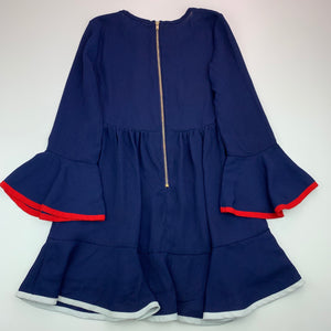 Girls Bardot Junior, lined navy party dress, EUC, size 7, L: 61 cm