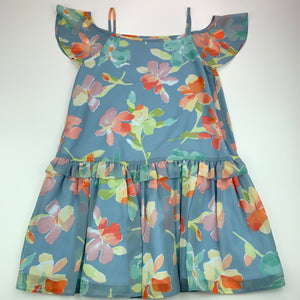 Girls John Lewis, lined lightweight summer party dress, small marks on front, FUC, size 7, L: 67 cm
