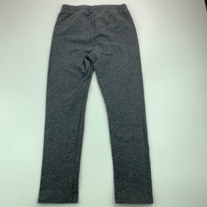Girls H&T, grey stretchy pants, elasticated, inside leg: 44.5 cm, GUC, size 5,  