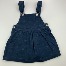 Load image into Gallery viewer, Girls Anko, stretch cotton overalls dress / pinafore, EUC, size 2, L: 46cm