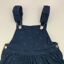 Load image into Gallery viewer, Girls Anko, stretch cotton overalls dress / pinafore, EUC, size 2, L: 46cm