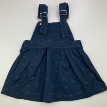 Load image into Gallery viewer, Girls Anko, stretch cotton overalls dress / pinafore, EUC, size 2, L: 46cm