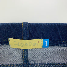Load image into Gallery viewer, Girls Lily &amp; Dan, stretch denim leggings / jeggings, elasticated, EUC, size 1,  
