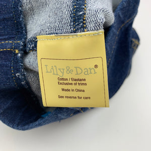 Girls Lily & Dan, stretch denim leggings / jeggings, elasticated, EUC, size 1,  