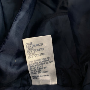 Girls Anko, navy hooded jacket / coat, L: 51cm, FUC, size 8,  