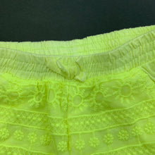 Load image into Gallery viewer, Girls Zara, bright yellow shorts, elasticated, care labels removed, GUC, size 0,  