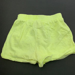 Girls Zara, bright yellow shorts, elasticated, care labels removed, GUC, size 0,  