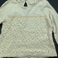 Load image into Gallery viewer, Girls Zara, cotton long sleeve top, lace detail, EUC, size 0,  