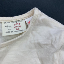 Load image into Gallery viewer, Girls Zara, cotton long sleeve top, lace detail, EUC, size 0,  