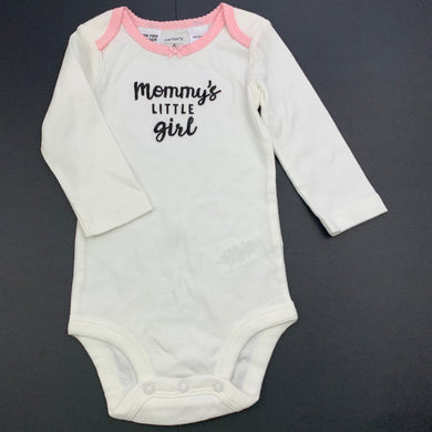 Girls Carters, soft cotton bodysuit, romper, EUC, size 00,  