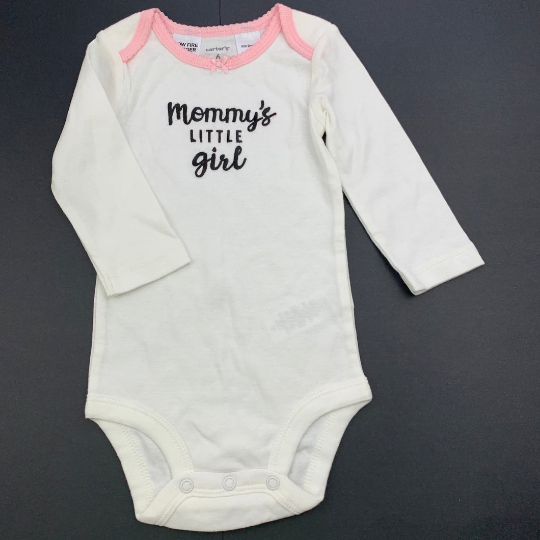 Girls Carters, soft cotton bodysuit, romper, EUC, size 00,  